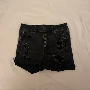 American Eagle next level stretch black jean shorts
